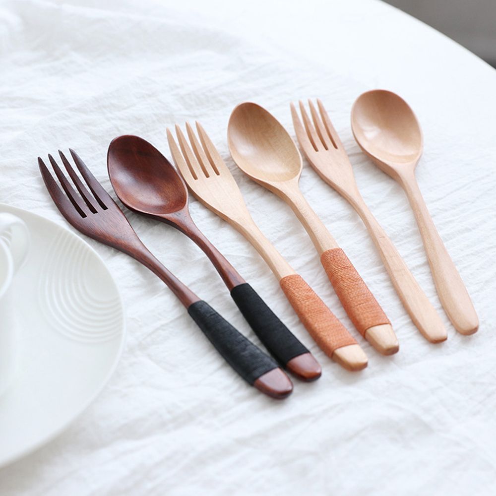 Wooden%20Natural%20Soups%20Cereal%20Utensil%20Kitchen%20Supplies%20Spoon%20Dinnerware%20Sets%20Tableware%20Fork%20-%20Image%203