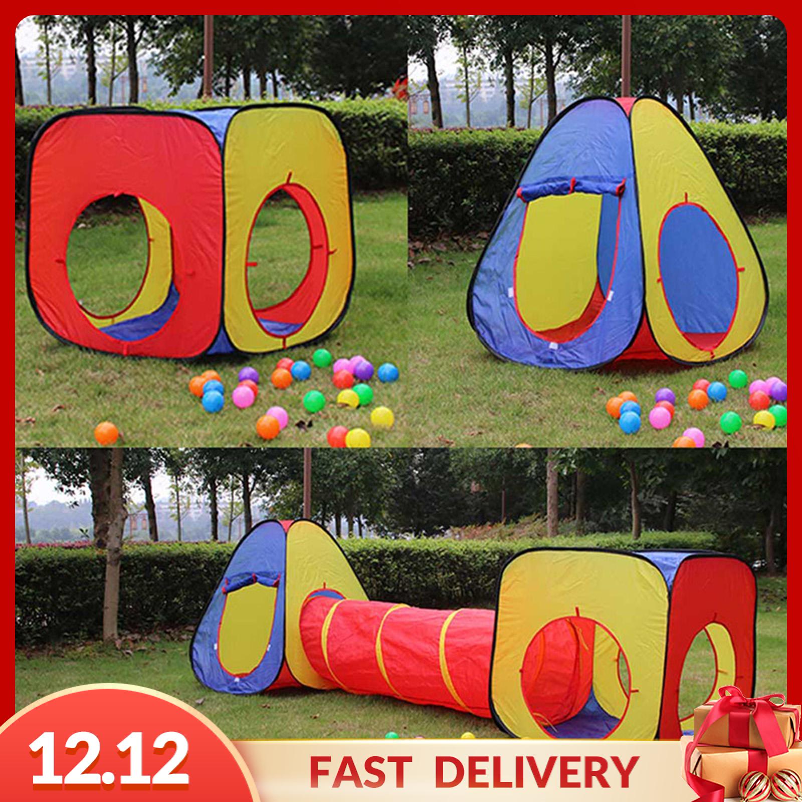 Gispark Children Play Tent Play Crawl Tunnel Toy Tent with Ball Children Indoor Outdoor Playhouse for Boys and Girls