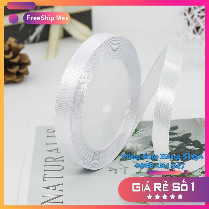 (Sỉ cuộn 22 mét) Ruy băng lụa satin bản rộng 1cm