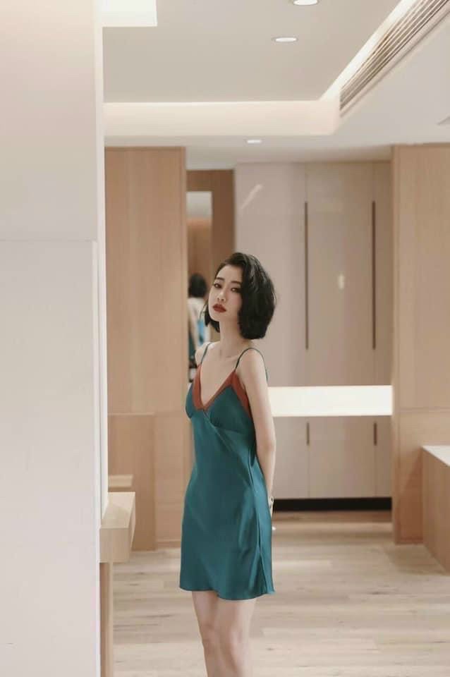 [MIỄN SHIP] Đầm ngủ lụa cao cấp, đầm 2 dây lụa có đệm ngực sẵn