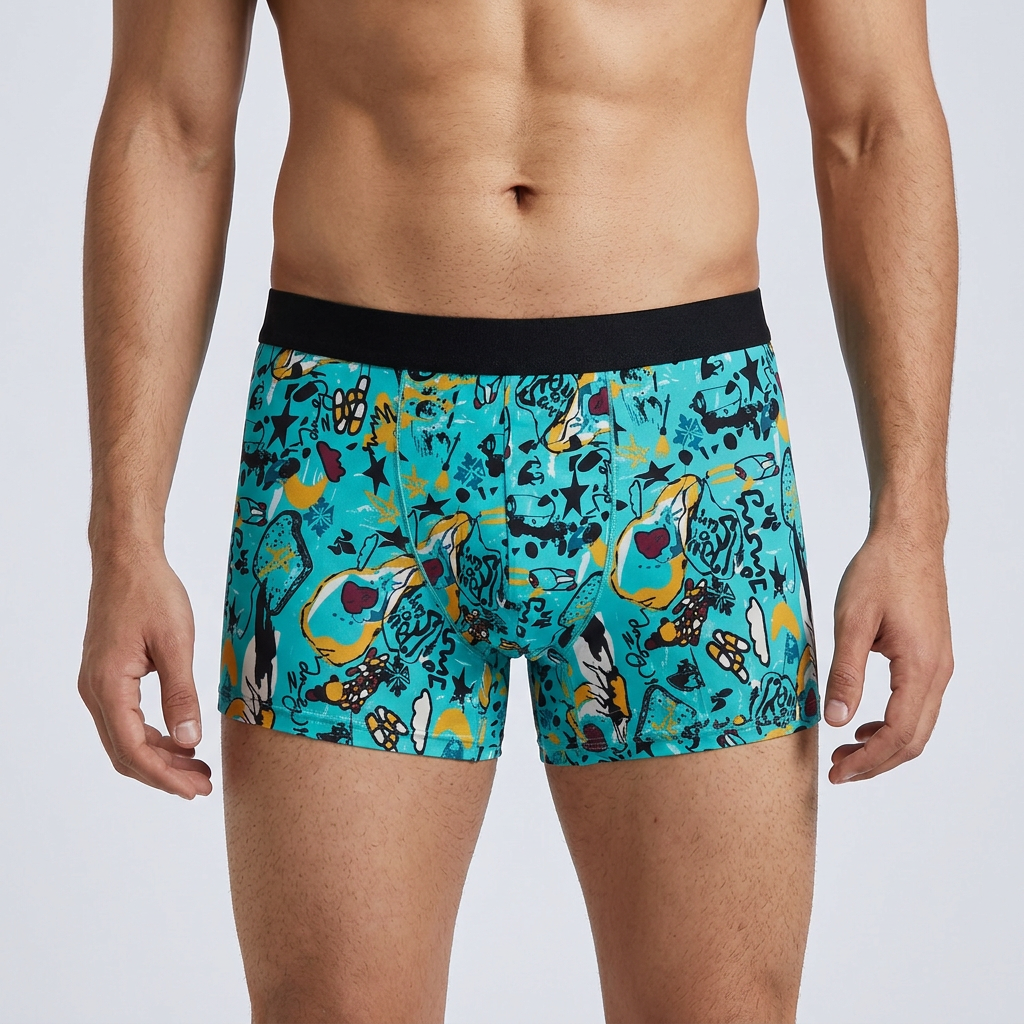 Underwear for Men All Season Cotton Fabric, Polyester Spandex China Stylist Boxer Multicolor
