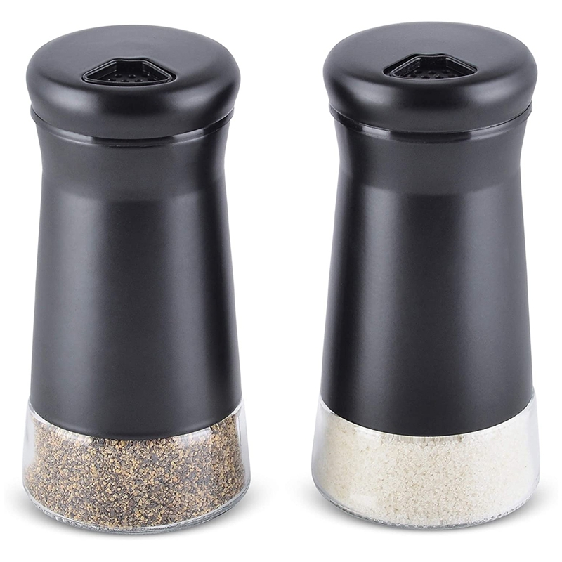 Pepper Shakers with Adjustable Pour Holes Elegant Stainless Steel Salt