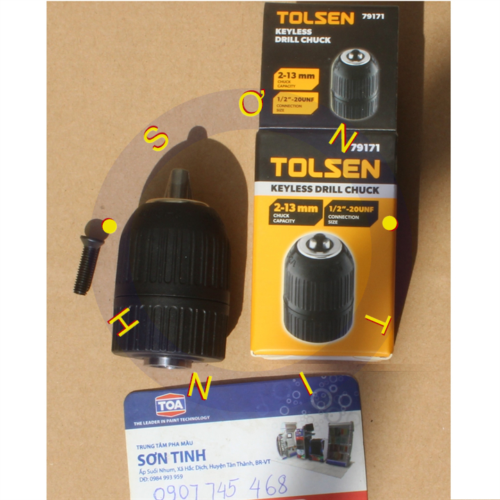 Đầu kẹp mũi khoan 13mm tolsen 79171
