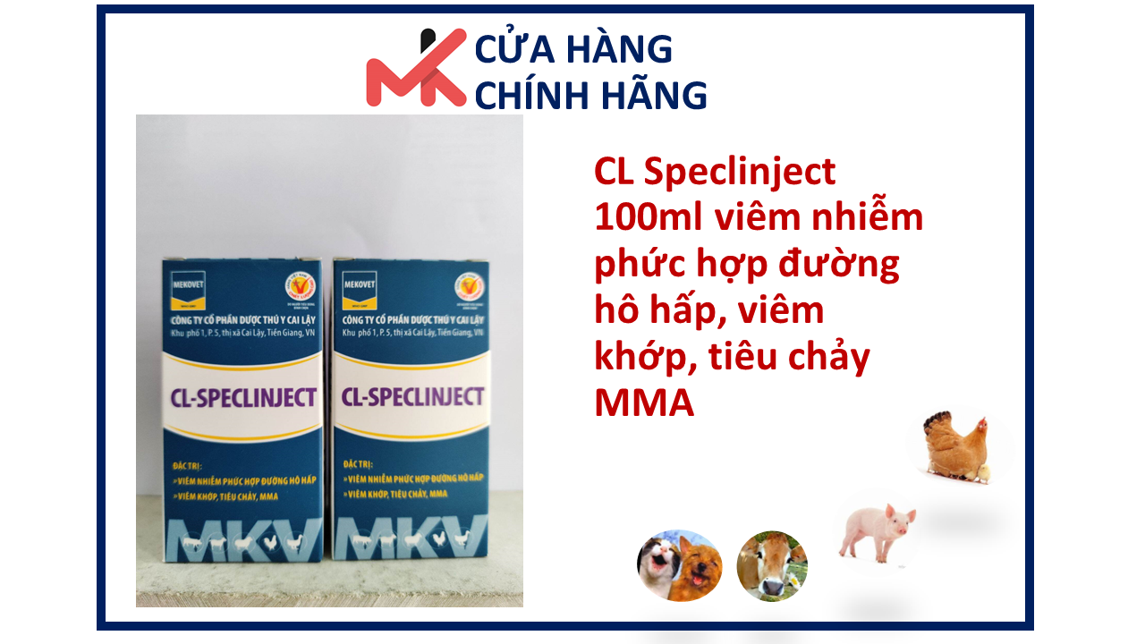 CL Speclinject 100ml viêm nhiễm phức hợp đường hô hấp, viêm khớp thumbnail