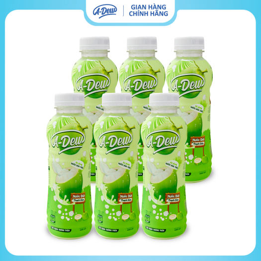 Lốc 6 chai nước dừa thạch dừa adew 450ml