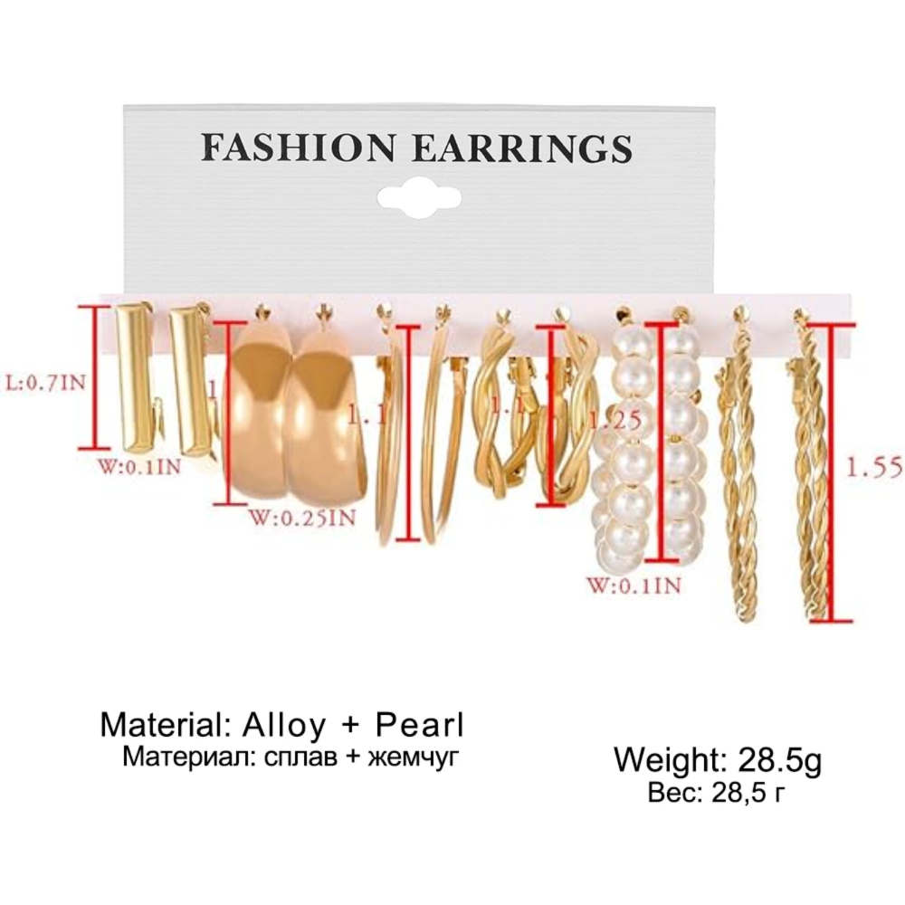 6%20PC%20SET%20Geometric%20Bead%20Earrings%20For%20Women,%20Earrings%20With%20Holes,%20Rings,%20Circles,%20Gold%20Color,%20Pendants,%20Fashion%20Set%20-%20Image%202