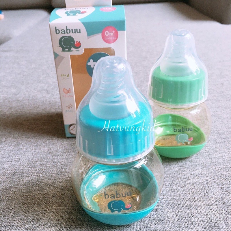 Bình sữa BaBu nhật 60ml núm mềm chống sặc sữa,đầy hơi