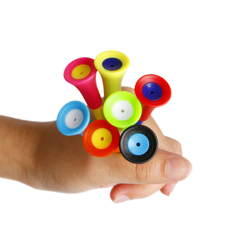 50pcs Golf Tools 83mm Multicolor Plastic Golf Tees Rubber Cushion Professional