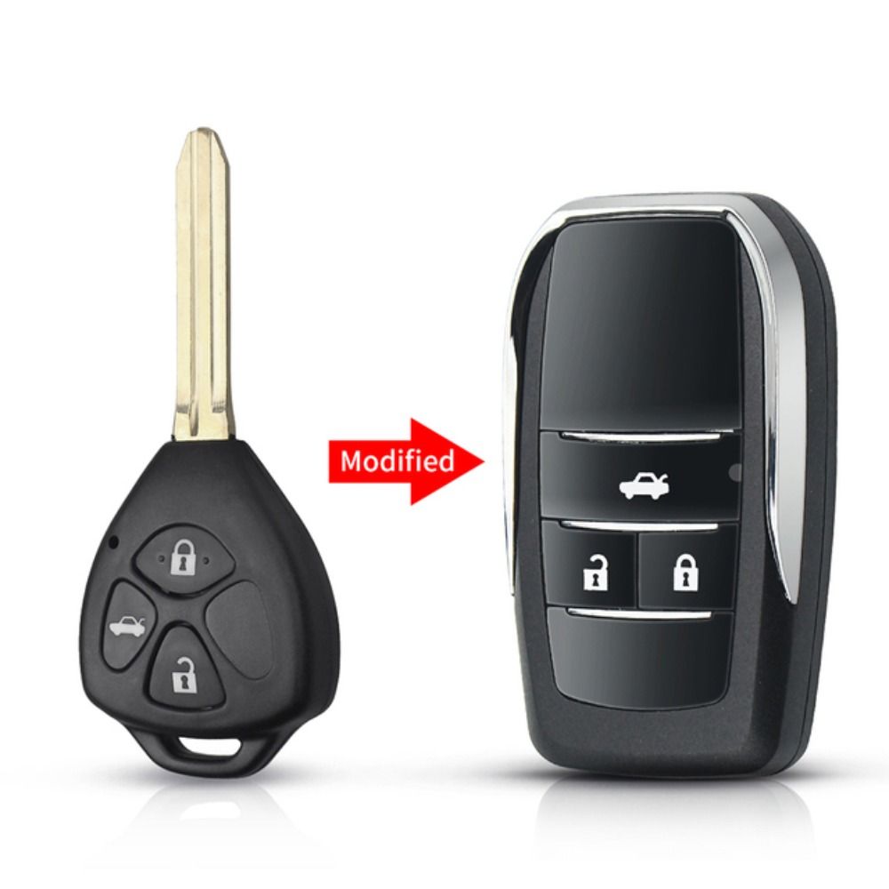 Gorge thay thế bền lật dành cho corolla 4runner avlo 2017 2019 2/3/4 nút vỏ chìa khóa fob vỏ chìa khóa xe ô tô vỏ chìa khóa từ xa chìa khóa ô tô