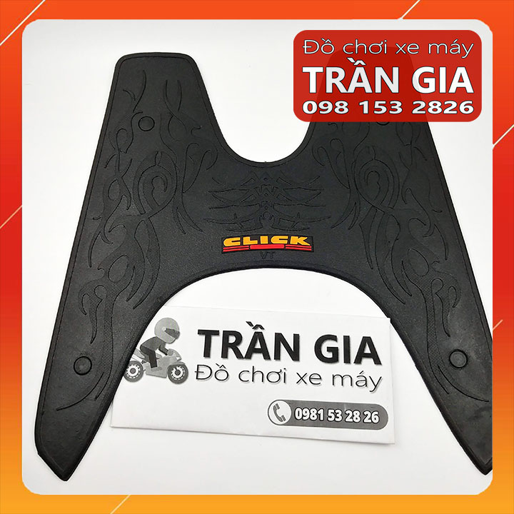 Thảm lót để chân xe Click Thái 110 đời đầu tấm trải sàn gác chân cao su 110cc