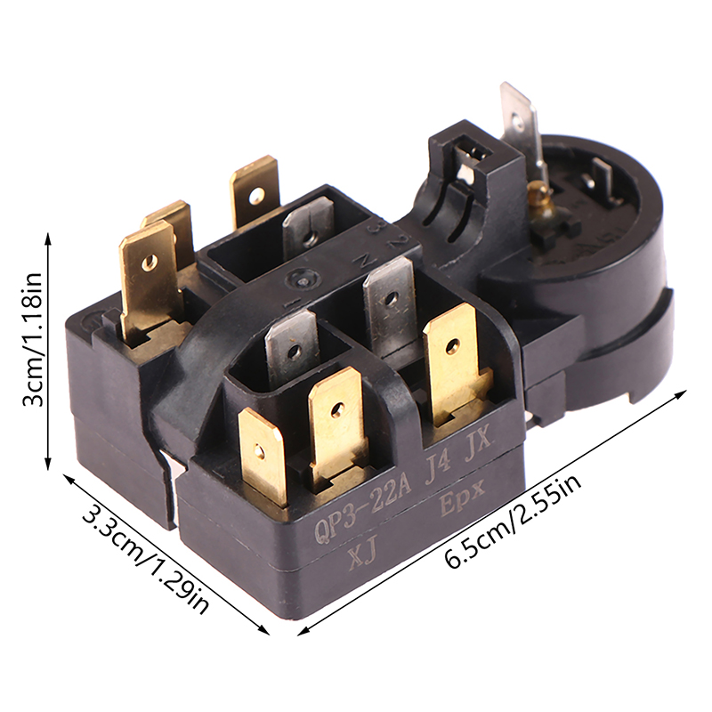 [TM Store]💖[HOT SALE]🎈🎈 Refrigerator Freezer Compressor Replacement Parts QP3-12A PTC Starter Relay And Overload Protector For Haier Fridge