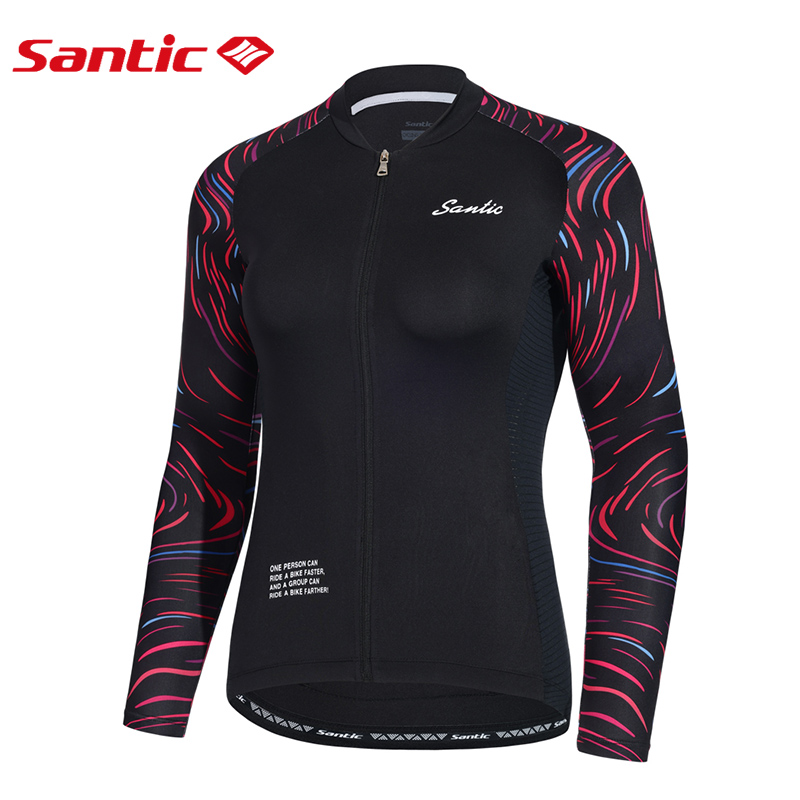 Santic Women Cycling Jersey Long Sleeve Breathable Road Bike Jersey Sport Shirts Women Bicycle Jersey KL2C01142H