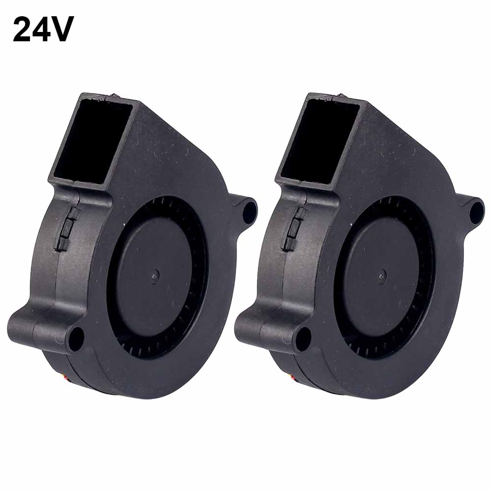 2pcs 5015 Blower Fan Dc 12v 24v Bearing Centrifugal Cooling Turbo ...