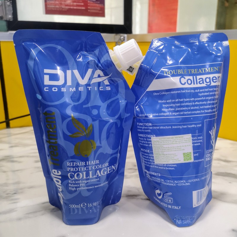 Hấp Dầu Diva Collagen Phục Hồi Cấu Trúc Tóc 500ML