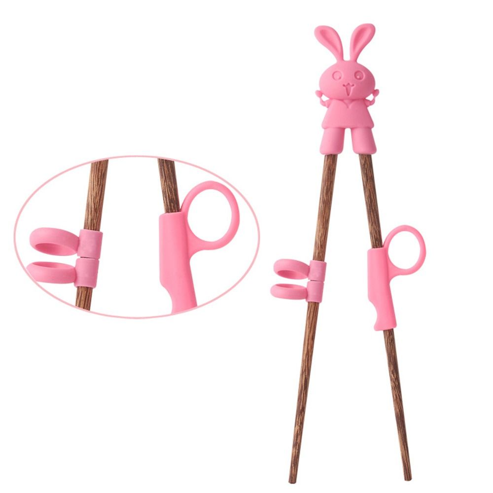 DILASSO Eating Practice Chopsticks Kids Holding Chopsticks Correcting Ring Kitchen Tableware Silicone Eating Practice Chopsticks Accessories Portable Finger Sets Kitchen Tableware Kids Enlightenment