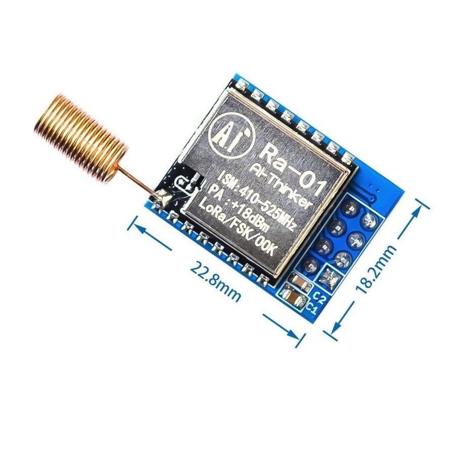 Mạch thu phát rf lora sx1278 433mhz ra-01 uart
