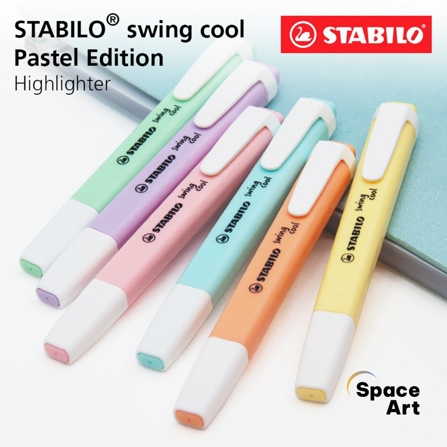 [Space Art Store][Chính hãng]Bút dạ quang Highlight STABILO Swing cool Pastel 275