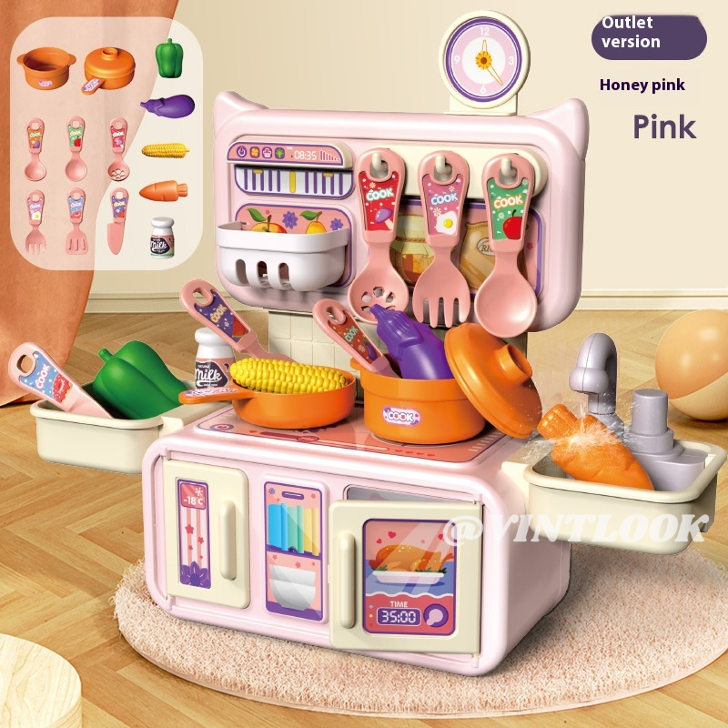 Vintlook chơi trong nhà cho trẻ em Đồ chơi nhà bếp cô gái chàng trai phù hợp với mô phỏng đồ dùng nhà bếp