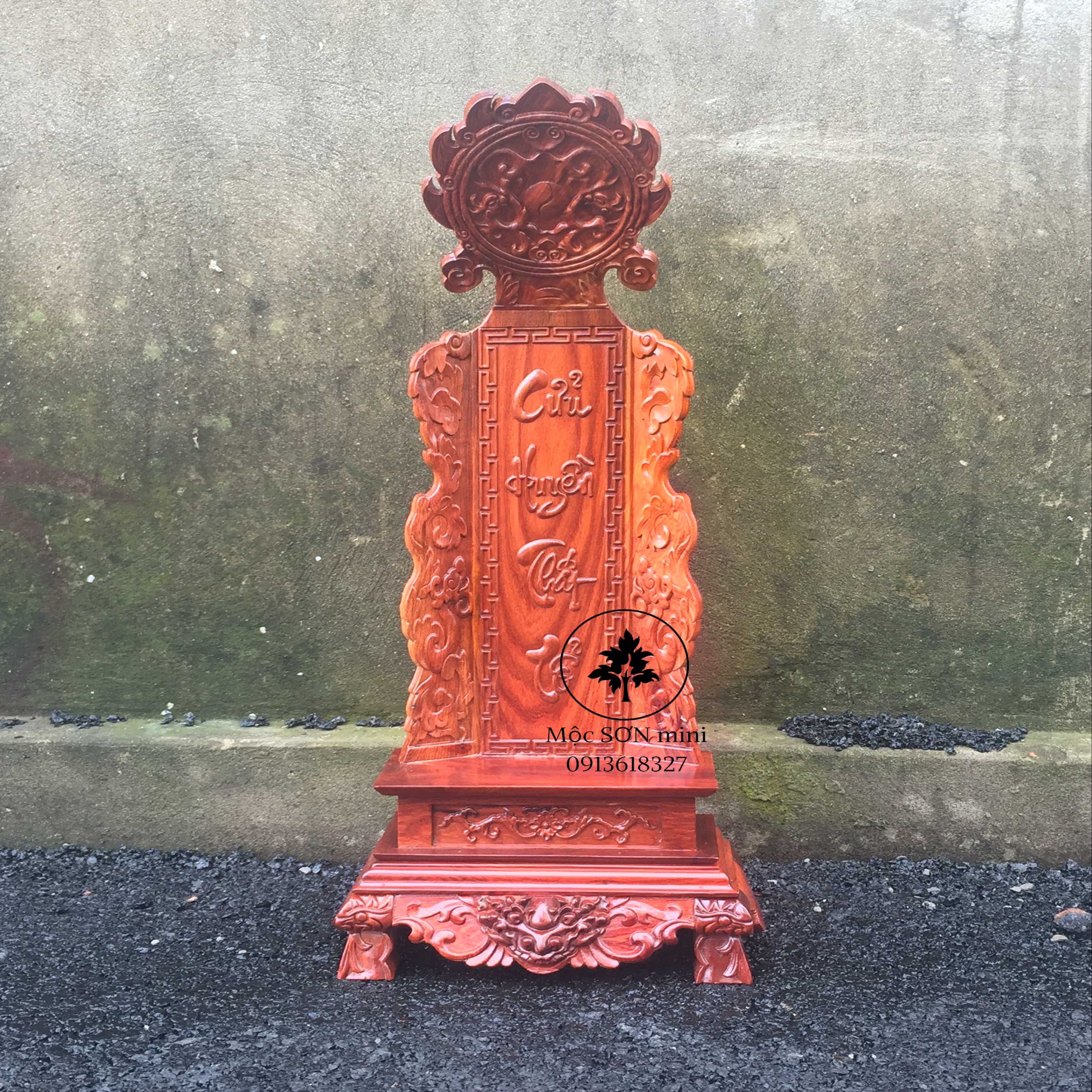 Bài vị thờ đục cửu Huyền thất tổ gỗ hương,bài vị đục chữ Huyền thất tổ,bài vị thờ gia tiên có cỡ cao 41,51,61,67