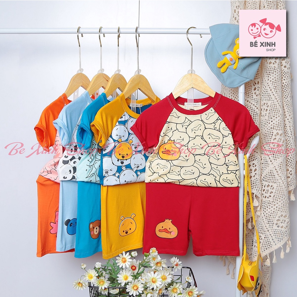 [RẺ VÔ ĐỐI] Bộ Cộc tay Thun Lạnh Cho Bé Trai Bé Gái Minky Mom BX84 Quần áo cộc tay đồ bộ thun lạnh bé trai gái NHIỀU_THÚ - Bé Xinh Shop