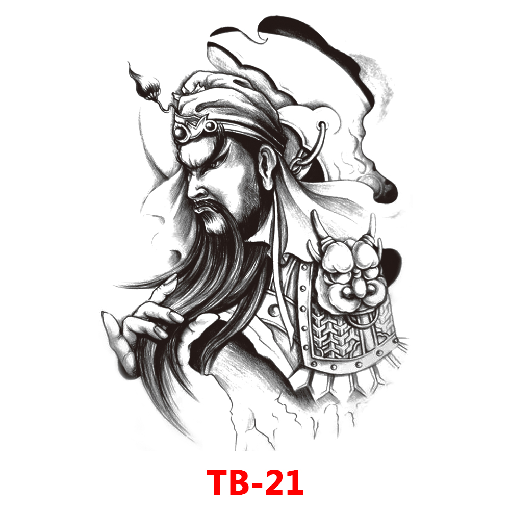 Large Full Back Chest Tattoo Large Tattoo Stickers Fish Wolf Tiger Dragon Waterproof Temporary Flash Tattoos