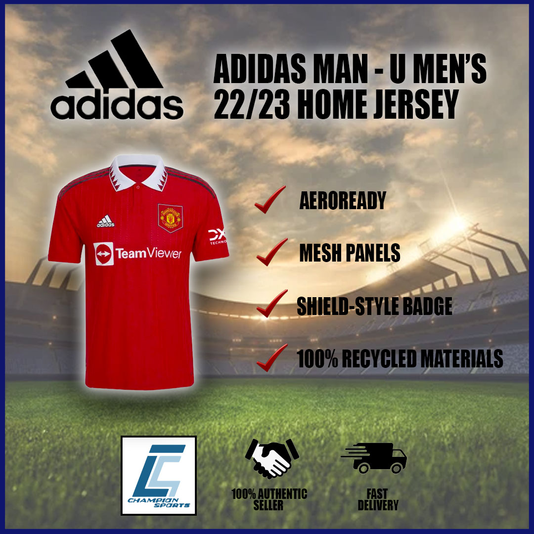 Men's adidas Red Manchester United 2021/22 Home Authentic Jersey