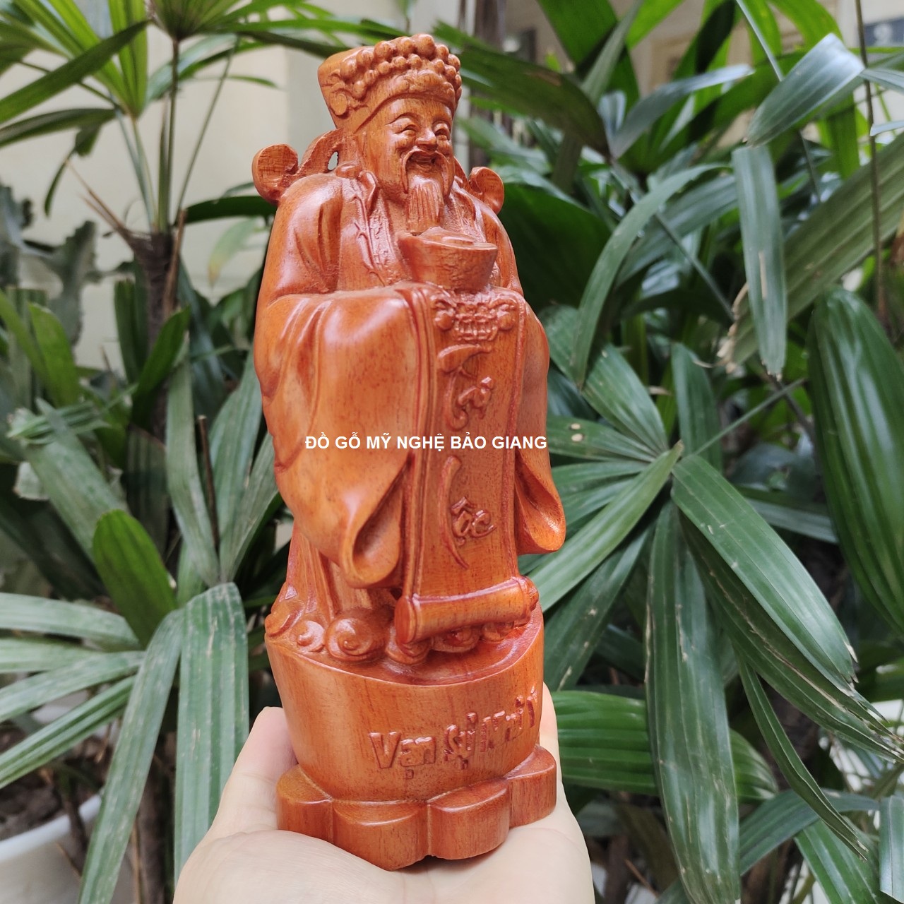 Tượng thần tài gỗ hương cao 20cm