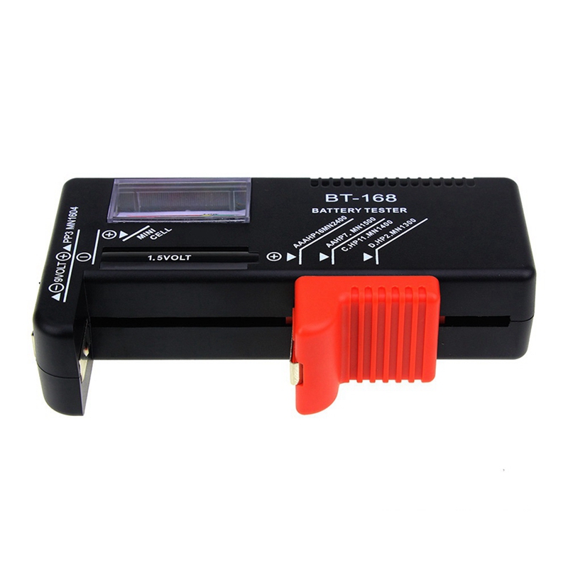 BT-168 AA/AAA/C/D/9V/1.5V Universal Button Cell Battery Indicate Volt Tester Checker BT168