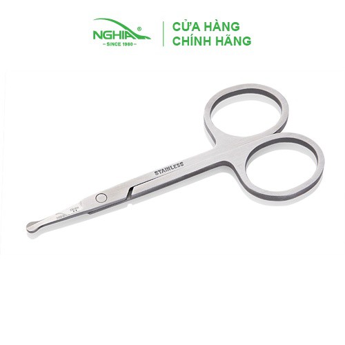Kéo cắt tỉa lông mũi đầu tròn kềm nghĩa km 604- thép không gỉ cao cấp - thiết kế nhỏ - gọn - nhẹ - an toàn