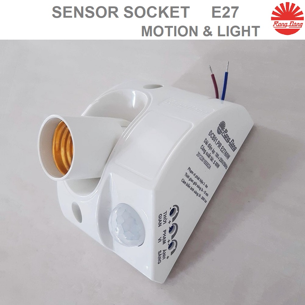 Sensor socket E27 Rang Dong light & motion