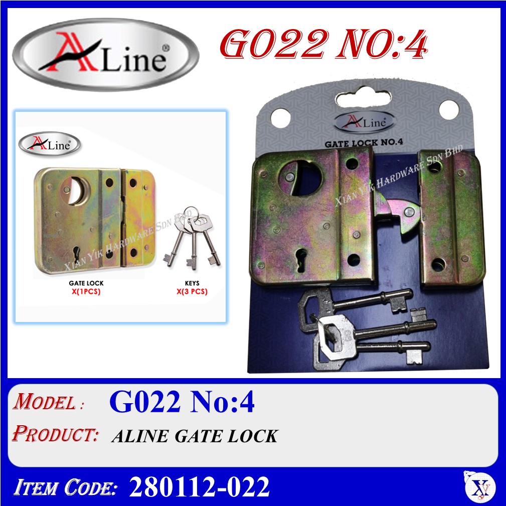 ALINE G022 NO.4 (280112022) GATE LOCK HANDLE ENTRANCE IRON DOOR GATE