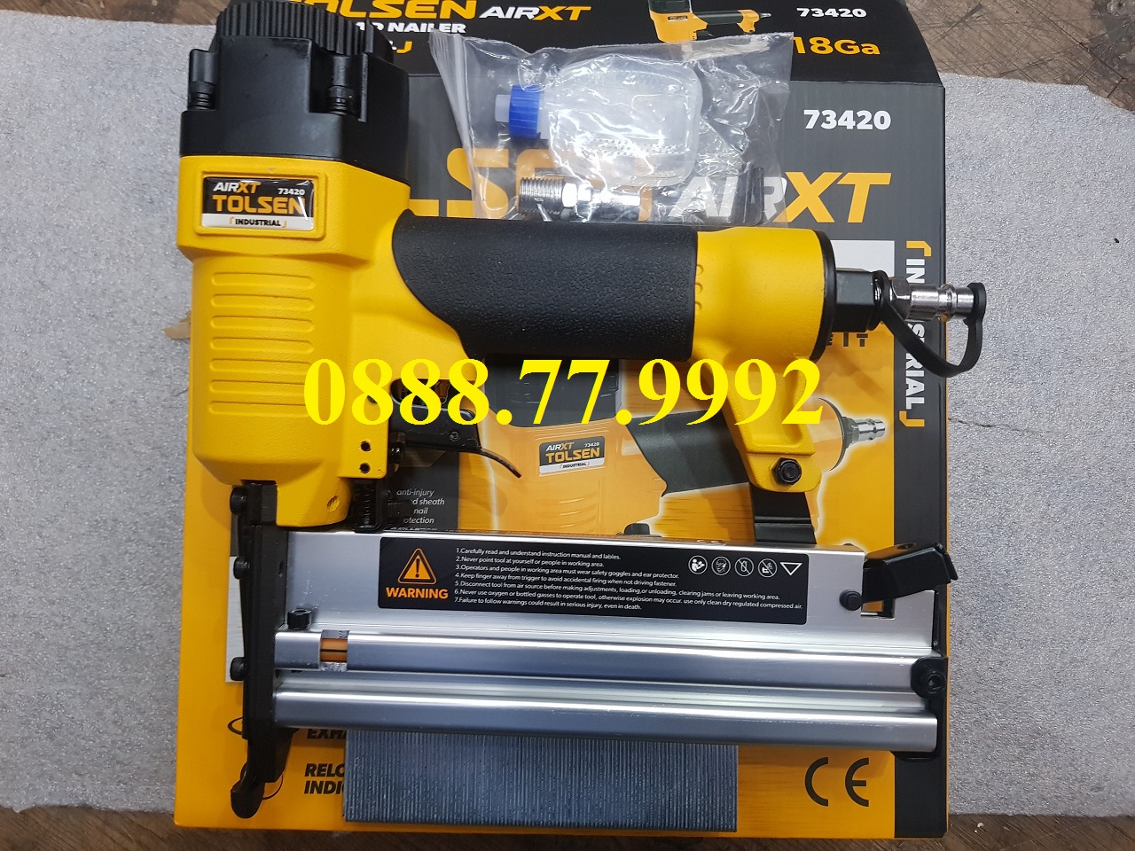 Súng bắn đinh hơi 2 trong 1 tolsen - 73420