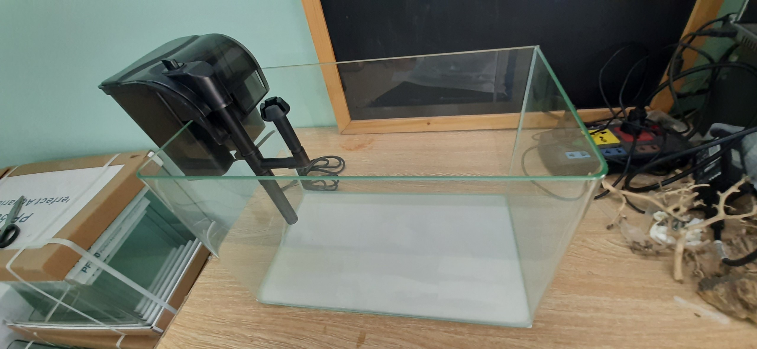 Bể cá đúc 35x20x23 cm, hồ cá mini thủy sinh để bàn