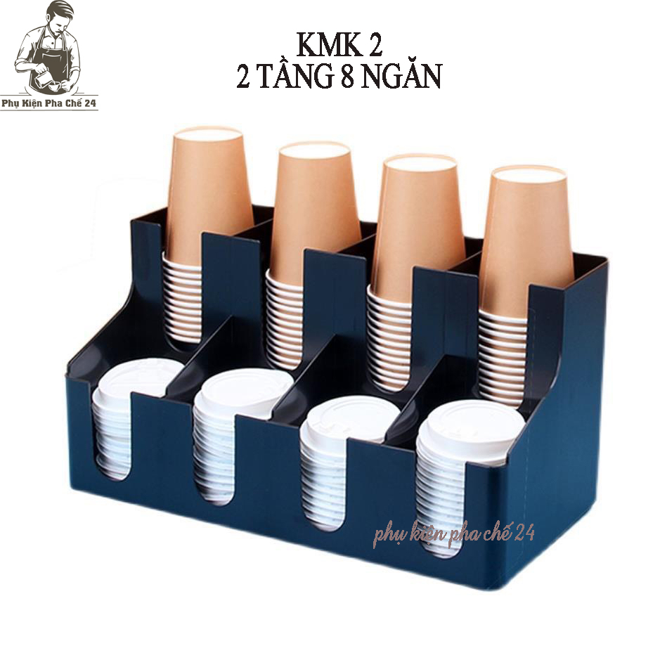 Kệ đựng cốc- kệ úp ly 2 tầng 8 ngăn kmk-2