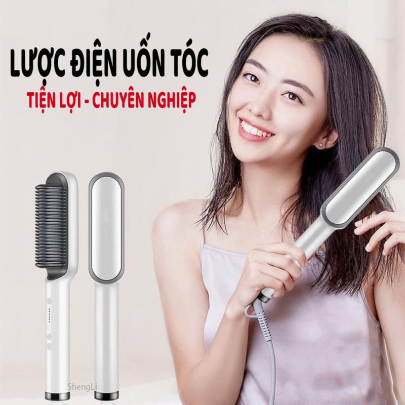 lược điện chải tóc, có thể chải thẳng tóc, hoặc làm Máy Uốn Tóc, Duỗi Tóc