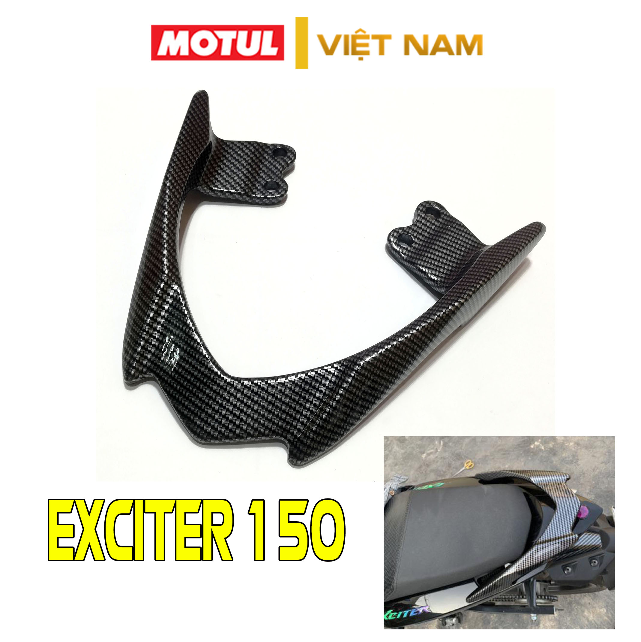 Cảng sau Exciter 150, tay dắt Ex 150 sắt mạ cacbon thay thế tay dắt zin nhôm đúc cao cấp