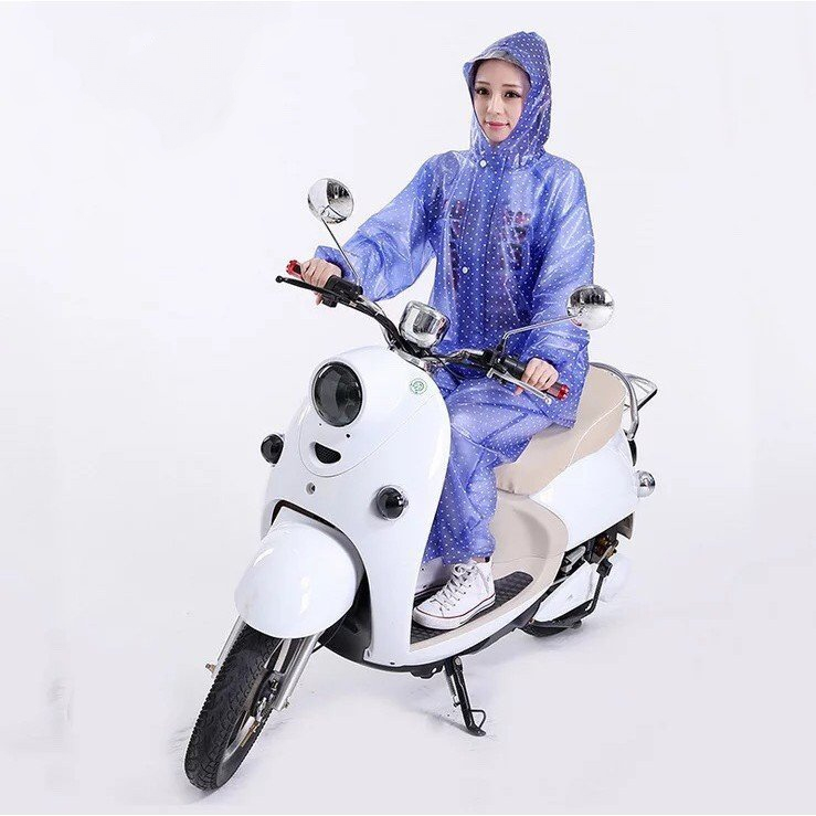 Bộ áo mưa chấm bi (Gồm áo và quần) siêu dai Nam Nữ MS70038
