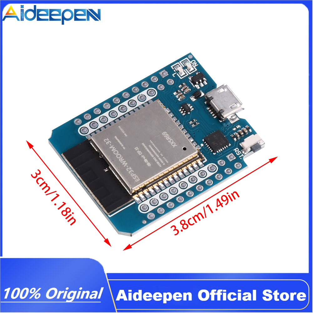 Aideepen ESP32 D1 Mini ESP-32 WiFi+Bluetooth Development Module Board Base on ESP8266 Fully Functional Compatible for WeMos D1 Mini