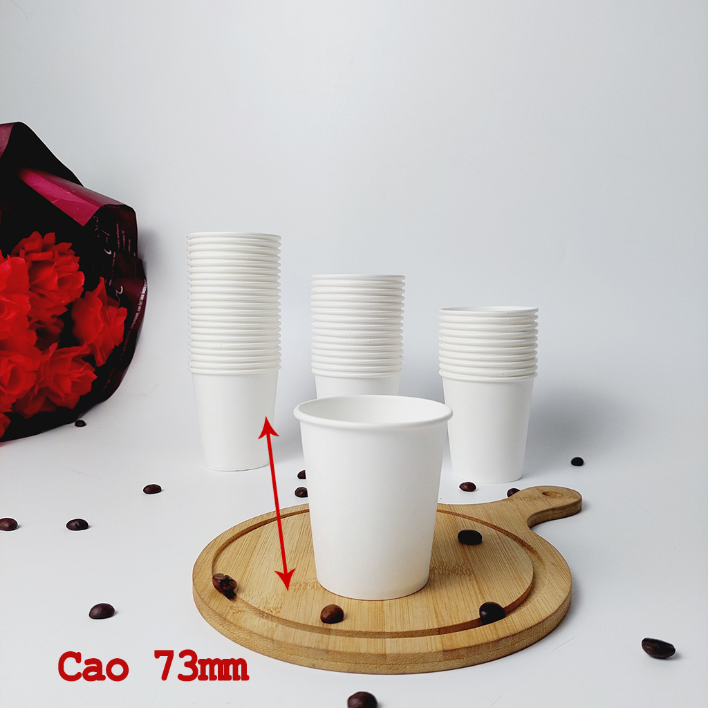 50 cốc giấy 150ml - 5oz ly giấy NHẬP KHẨU HÀN QUỐC cao cấp