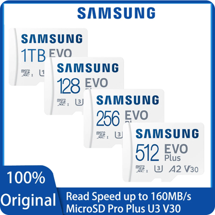 Samsung MicroSD Memory Card EVO Plus 512GB 256GB 128GB U3 A2 V30