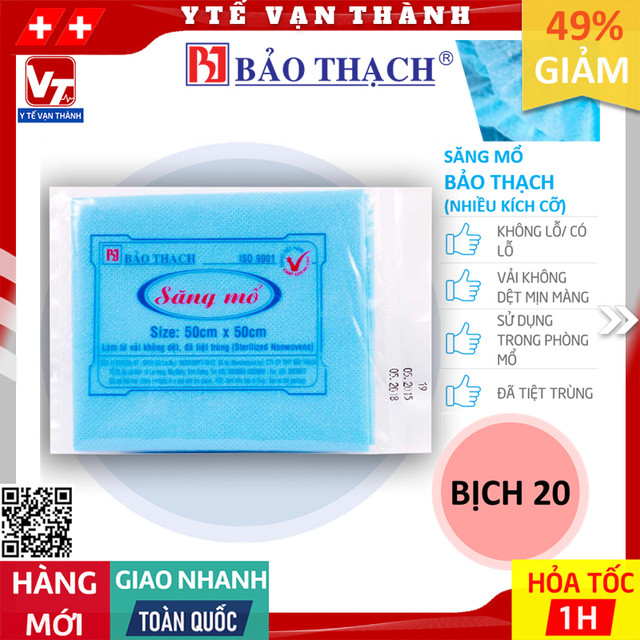 ✅ săng mổ bảo thạch | dùng trong y tế, thẩm mỹ, spa - đã tiệt trùng -vt0853 - y tế vạn thành