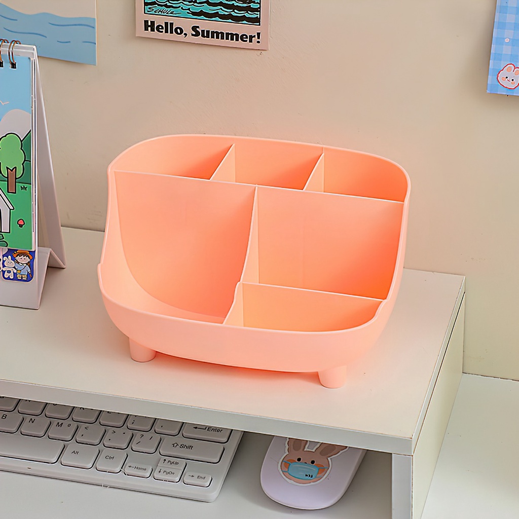Hộp Đựng Bút Để Bàn Lưu Trữ Văn PHòng Phẩm Tặng Kèm Sticker Dễ Thương