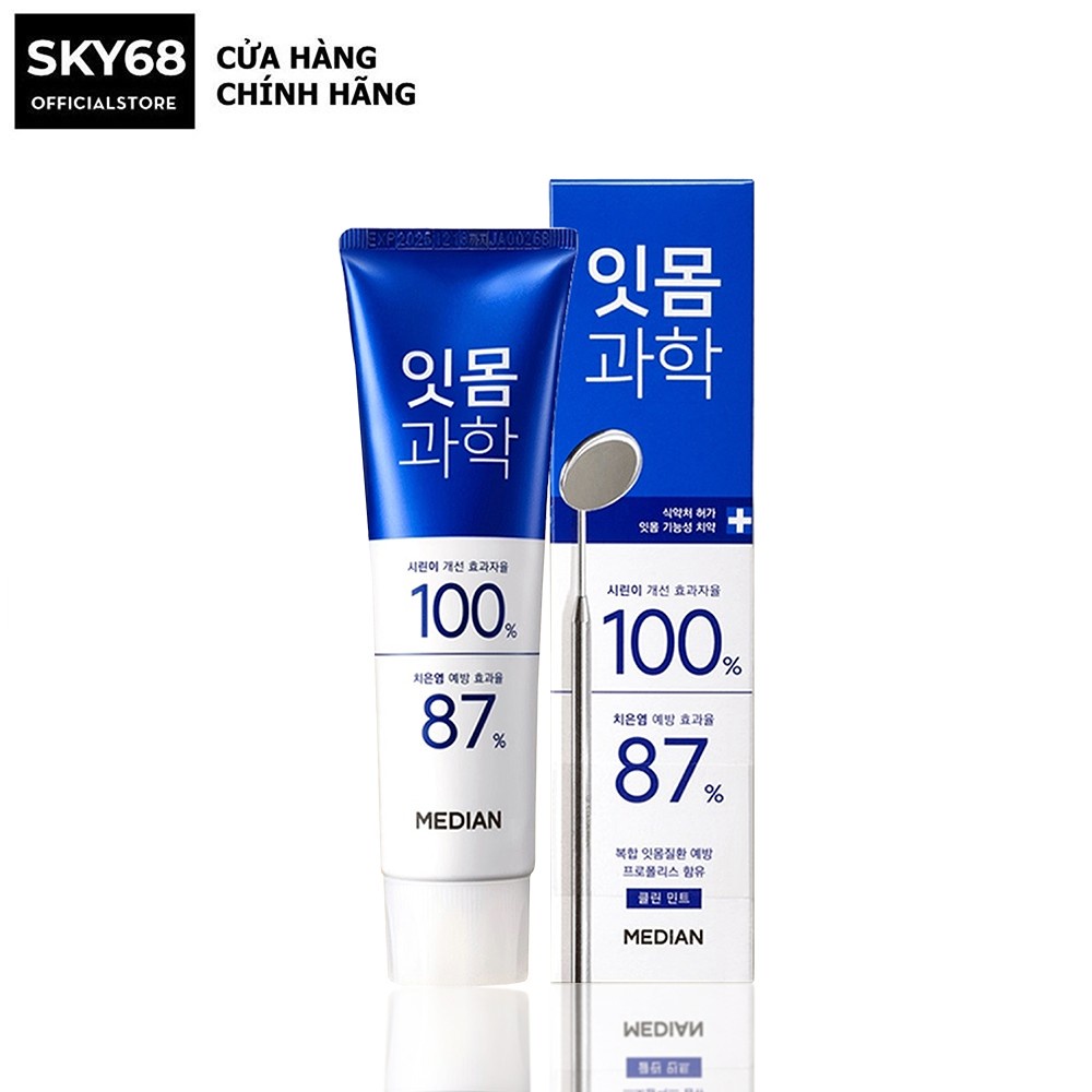 Kem Đánh Răng Giúp Bảo Vệ Răng Nhạy Cảm Median Gum Science Toothpaste Clean Mint 120g - Clean Mint