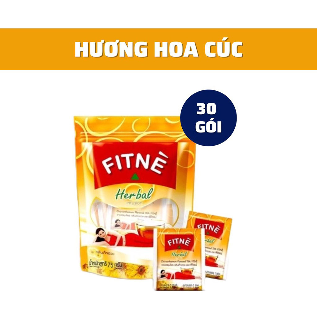 Túi 30 - 40 gói trà thảo mộc thanh nhiệt fitne herbal thải độc, giảm cân an toàn và hiệu quả - wincy mart