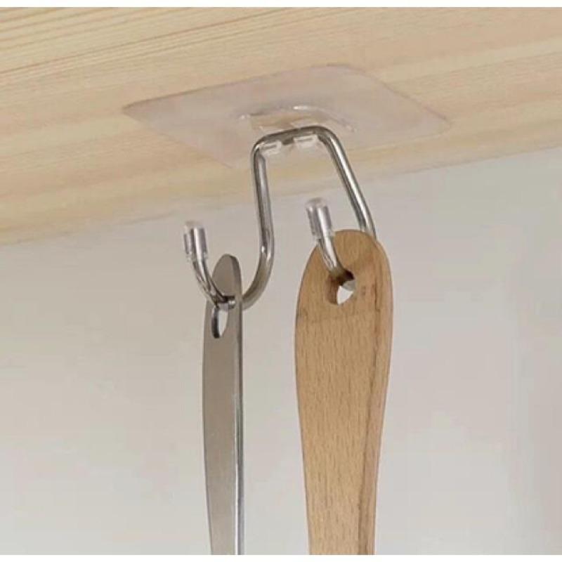 Móc gắn tường, mô hình Móc Đôi mà không cần đấm và móc dính, thuận tiện và bền