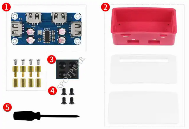 Raspberry Pi Zero Series USB Hub Hat (B) USB Hub hộp 4x USB 2.0 cổng