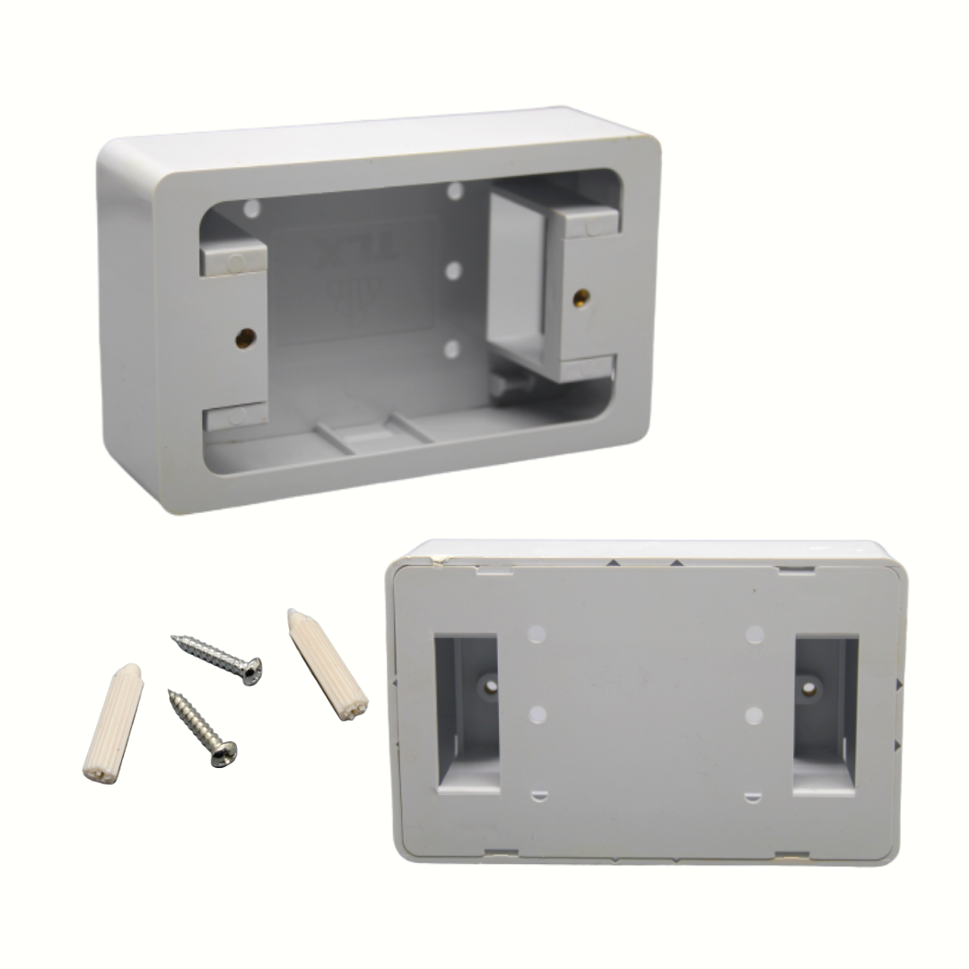 Socket Bottom Hidden Bottom Shell PC Material White Surface Socket Wiring Wall Lamp Switch Box