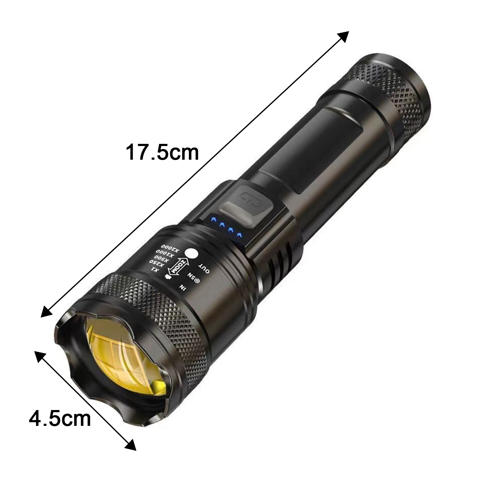 Rechargeable Flashlight Mini Torch Light Ultra Bright Rechargeable Led Torch with Tail Light Waterproof Flashlight for Outdoor Adventures Compact and Portable