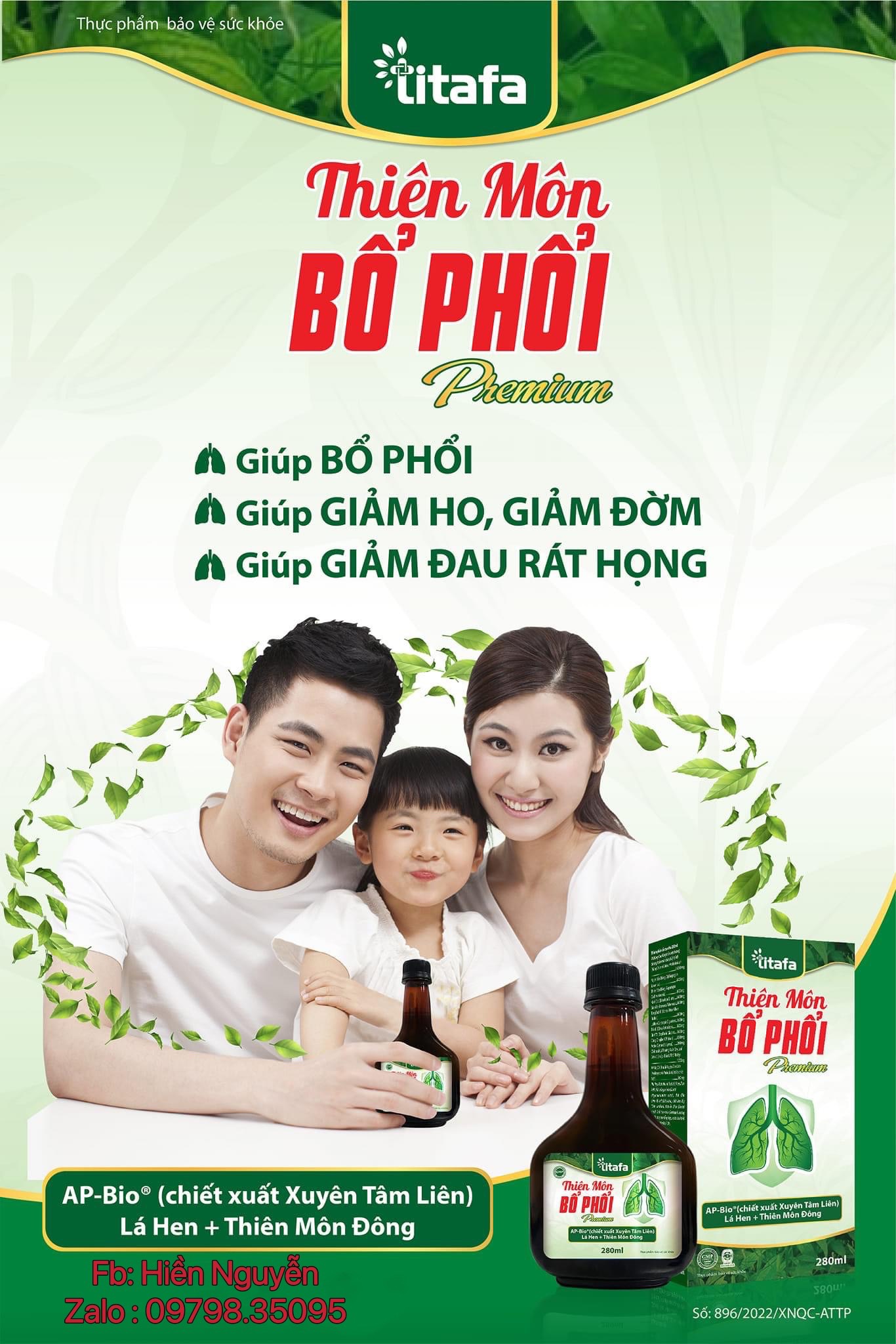 THIÊN MÔN BỔ PHỔI Premium 280ML