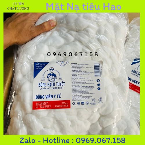 Bông viên bạch tuyết túi 500g